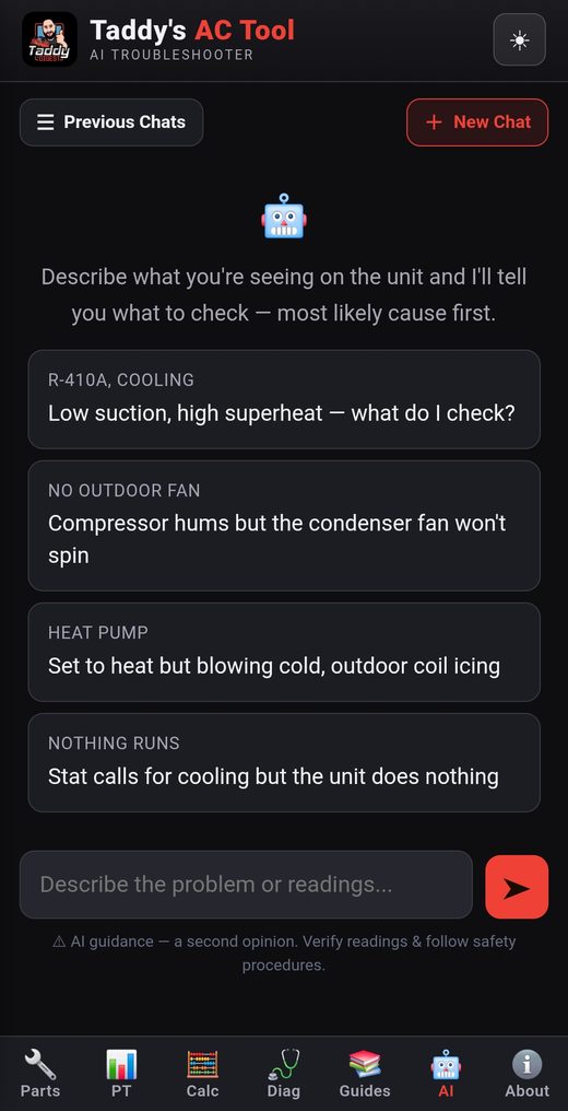 AC Tool Pro screenshot: AI troubleshooter